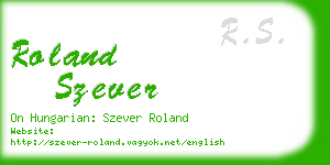 roland szever business card